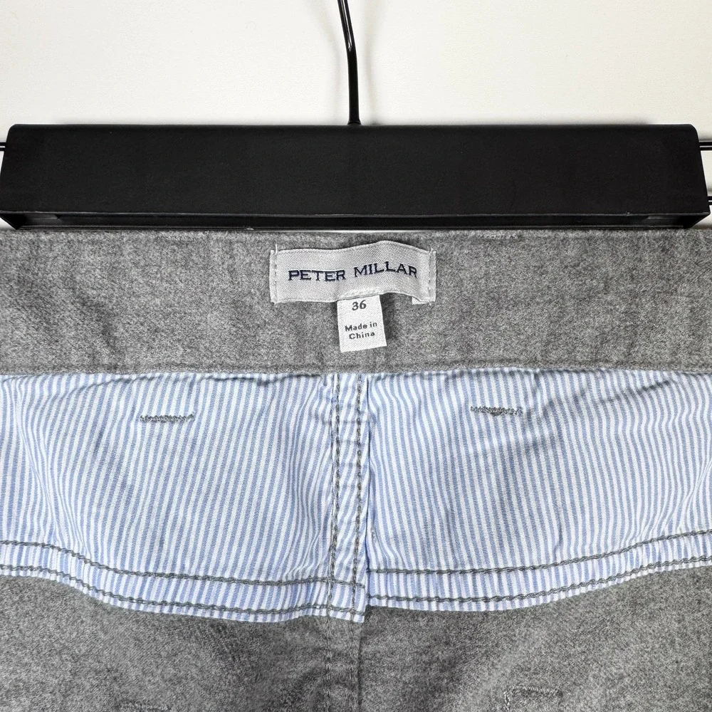 PETER MILLAR Trousers Pants Gray - Cotton Soft - Men's 36x33